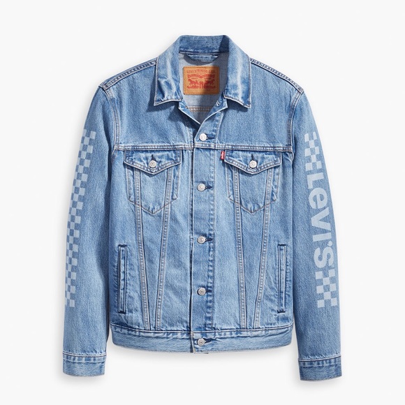 levis checkered denim jacket